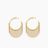 Gold ball fringe hoop earrings