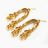 Gold Leaf Acrylic Arch Laser Cut Earrings