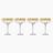 Gold Decal Coupe Glasses, Set of 4