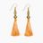 Brass Silk Tassel Earrings - Resort Colors
