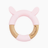 Pink Bunny Circle Bunny Head Teether Wooden + Silicone
