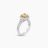 1.22 Carat Yellow Diamond Halo Ring in 14k Two-Tone Gold