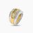 5.33 Carat Yellow Diamond Men's Ring in 14k-18k Two-Tone Gold