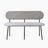 Mid century modern style bench - grey fabric