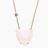 LOVE Rose Quartz Carved Heart Necklace with Gold Setting SALE