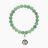 Heart Chakra: Green Aventurine Unisex Stretch Bracelet with Detachable Chakra Charm