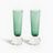 Bubble Glass Champagne Glasses in Candy Green (Set of 2)