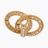 Double Circle Overlap Earrings with diamonds in 18K Yellow Gold