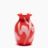 Red Vase with White Swirls