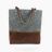 Urban Tote in Charcoal Grey Waxed Canvas and Distressed Leather