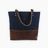 Urban Tote in Navy Waxed Canvas and Distressed Leather