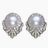 12.8 MM Pearl and 2.3 Carats Diamond Earrings by Balogh