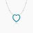 14k Diamond and Turquoise Open Heart Necklace