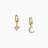 Moon & Star Huggie Hoop Earrings with Drop Charms, 18k Gold Vermeil