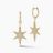 14K Gold & Diamond Large Stella Star Huggie Earrings