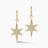 14K Gold & Diamond Large Stella Star Huggie Earrings