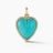 14K Gold Diamond & Turquoise Alana Large Heart Charm