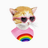 Rainbow Kitten Tattoo