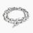 Saxon Sterling Silver Double Wrap Chain Link Toggle Bracelet
