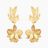 Gold Laelia Orchid Earrings