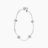 Ripple / Curved Silver Tube Gemstone Earring
