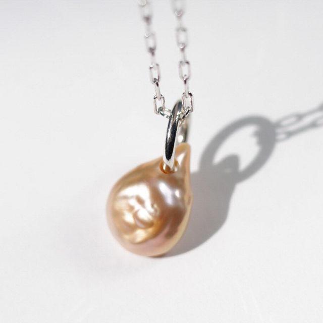 Pearl Drop Charm Necklace