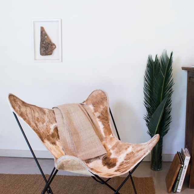The Cappuccino Cowhide Butterfly Chair