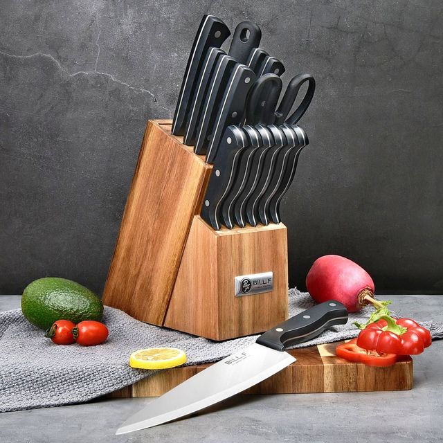 16 Pieces Chef Knife Set Professional Stainless Steel Kitchen Knives Cutlery Set
