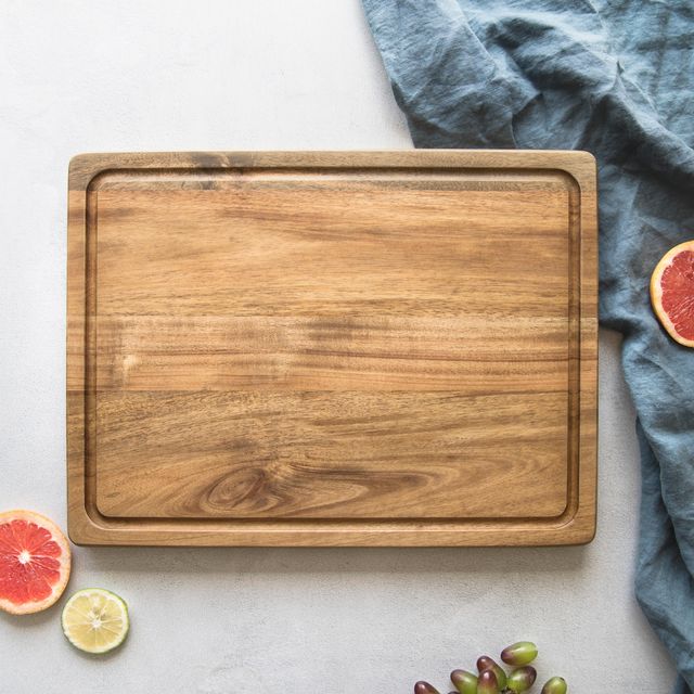 Large Cutting Board & Professional Heavy Duty Butcher Block w/Juice Groove Handle, Pre Oiled