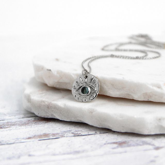 Eye of Protection Necklace | Sterling