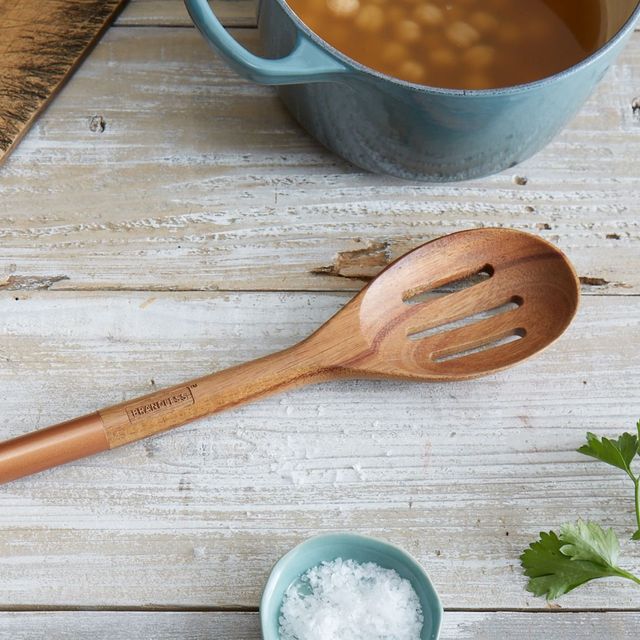 Acacia Wood Slotted Serving Spoon