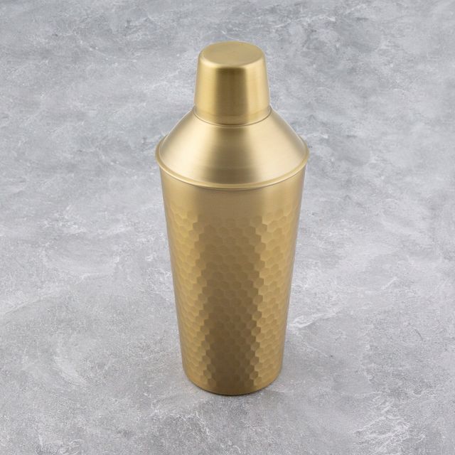 20 Oz Insulated Gold Faceted Cocktail Shaker
