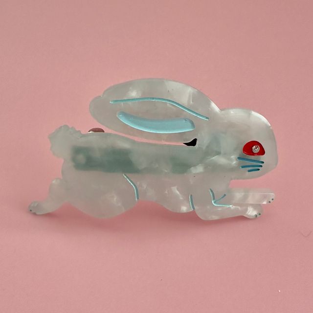 LINGONBERRY CANDY BUNNY BLUE   - Hair Barrette