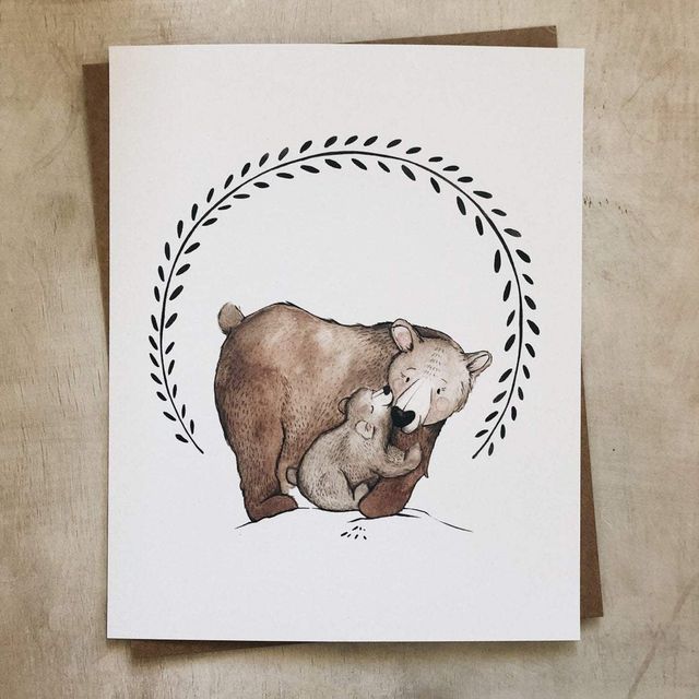 Bear Mama & Baby | Art Print