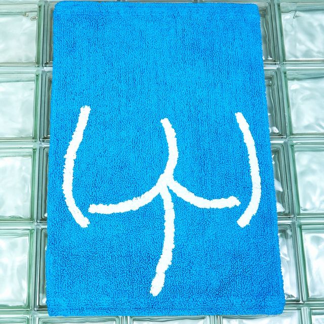 Tushy Bath Mat in Blue