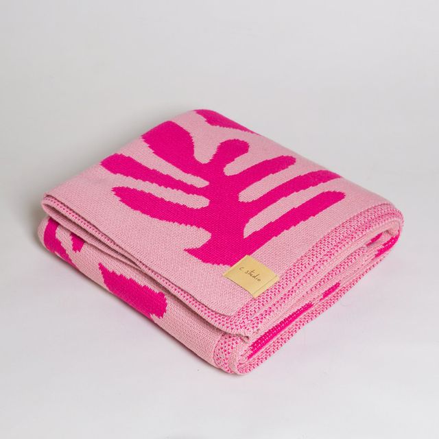 The Matisse Throw Blanket | Fuchsia | Egyptian Cotton