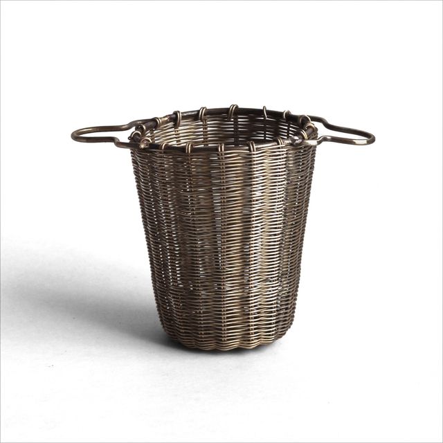 Handwoven Brass Tea Strainer Basket