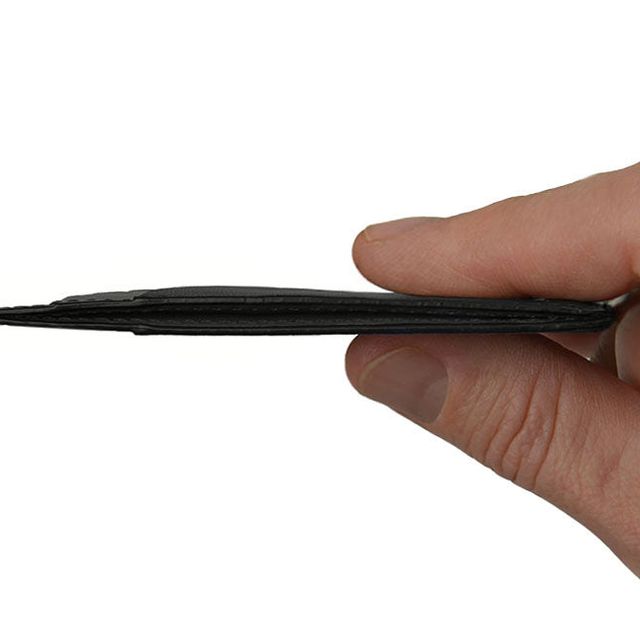 DAVEK SLIM WALLET with mini pen - BLACK