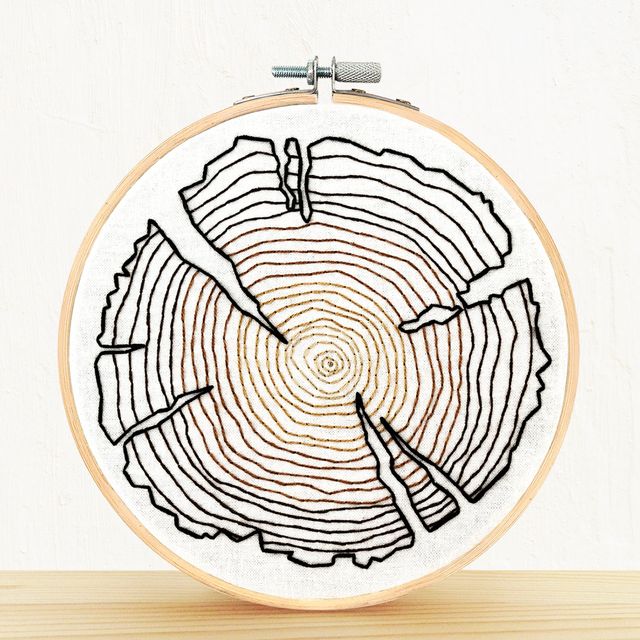 Tree Rings - embroidery kit