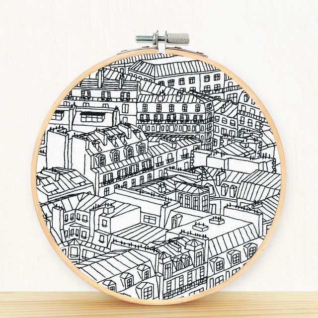 Rooftops of Paris - embroidery kit