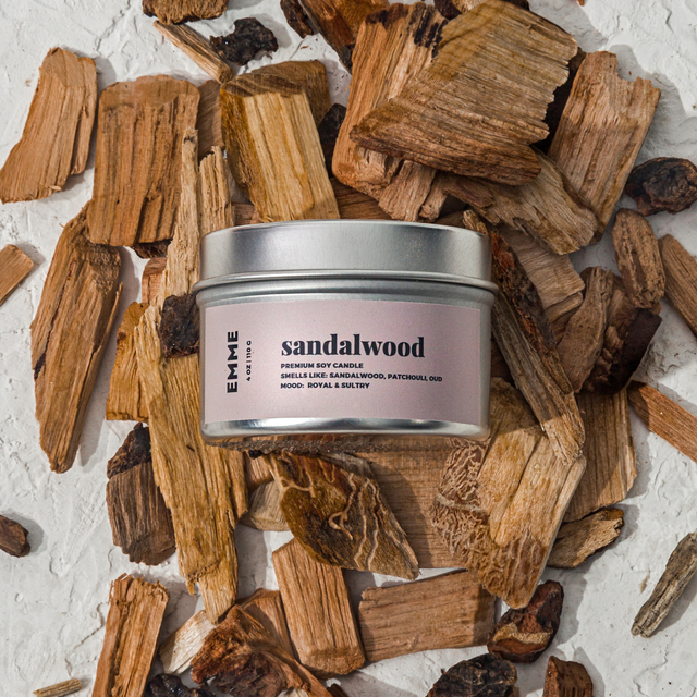 Sandalwood – Candle Silver Tin