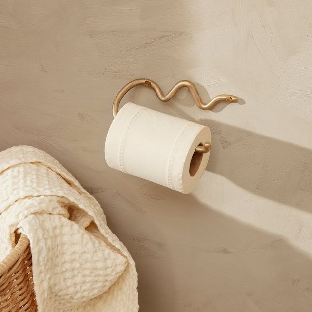 Curvature Toilet Paper Holder - Brass