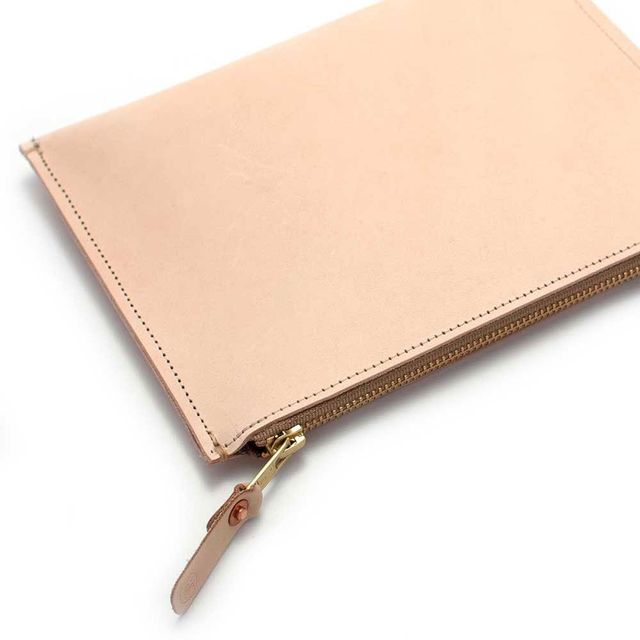 All-Purpose Leather Pouch- Blonde