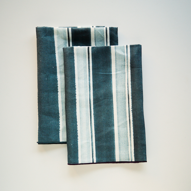 Blue/Grey Stripe Tea Towels