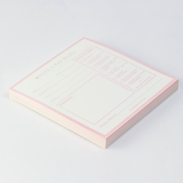 SMTWTFS Message Notepad Coral Pink