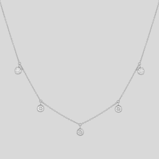 The 5 Diamond Necklace with 0.75 Carats