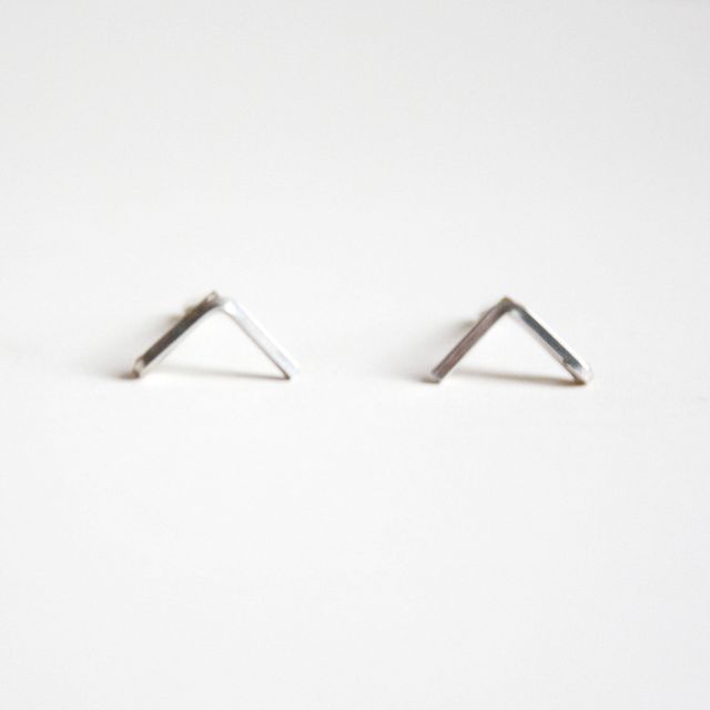 Triangle Bar Stud Earrings