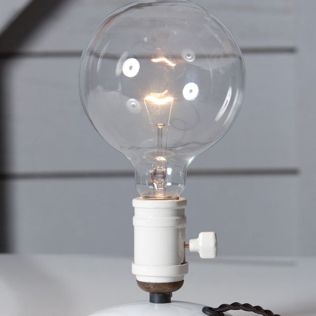 Industrial Desk Light - Bare Bulb Lamp