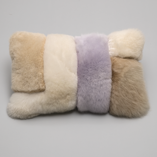 Alpaca Colorblock Pillow Lavender