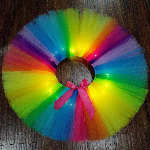 Psychedelic Rainbow LED Light Up Tutu